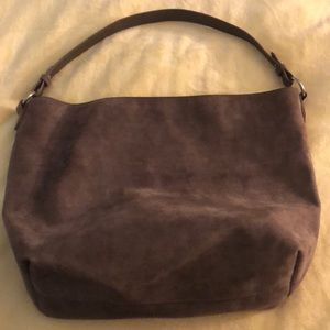 Old navy brown sueded satchel bag